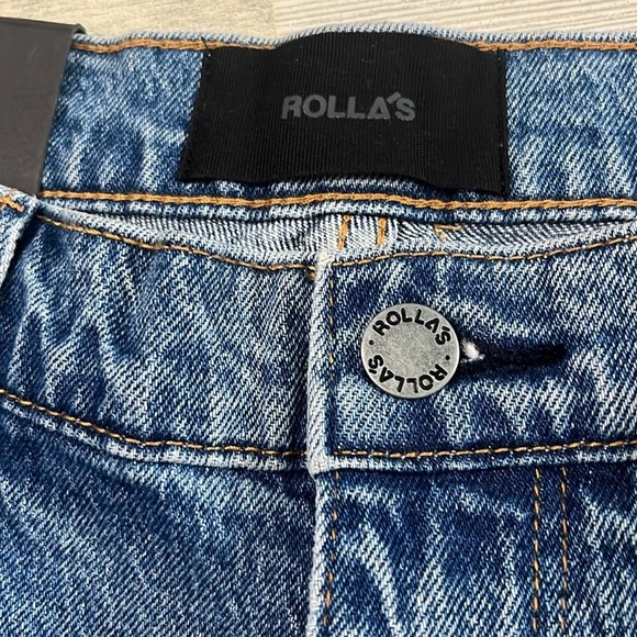 Rollas Relaxo Chop Mid Stone Jeans Size 34 NWT - Picture 7 of 10